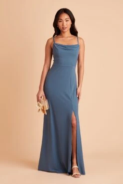 Ash Crepe Dress - Twilight -Elegance Bridal Store BIRDY GREY ASH BRIDESMAID DRESS TWILIGHT 02