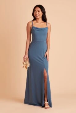 Ash Crepe Dress - Twilight -Elegance Bridal Store BIRDY GREY ASH BRIDESMAID DRESS TWILIGHT 04