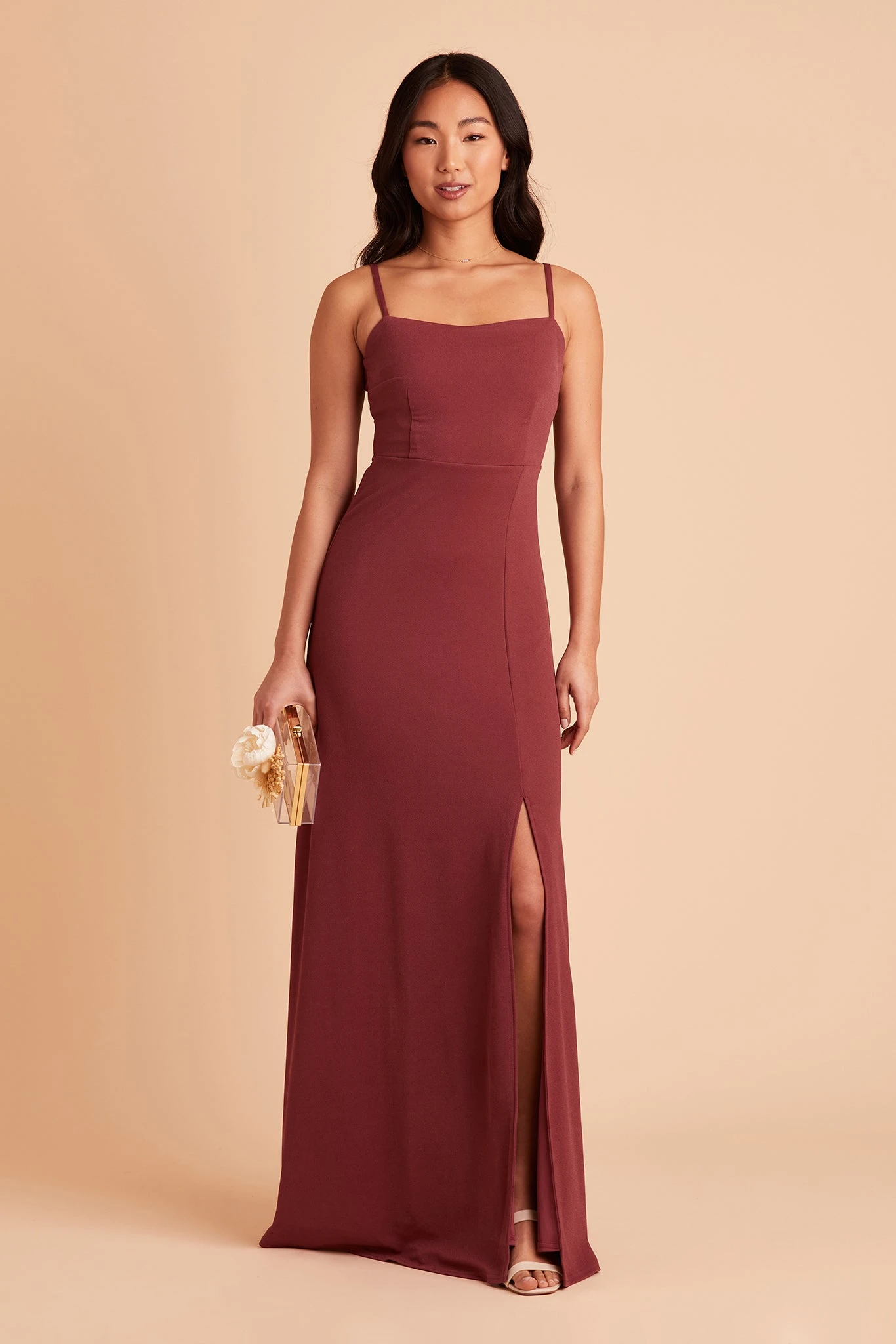 Benny Crepe Dress - Rosewood 7 Benny Crepe Dress - Rosewood - Image 5