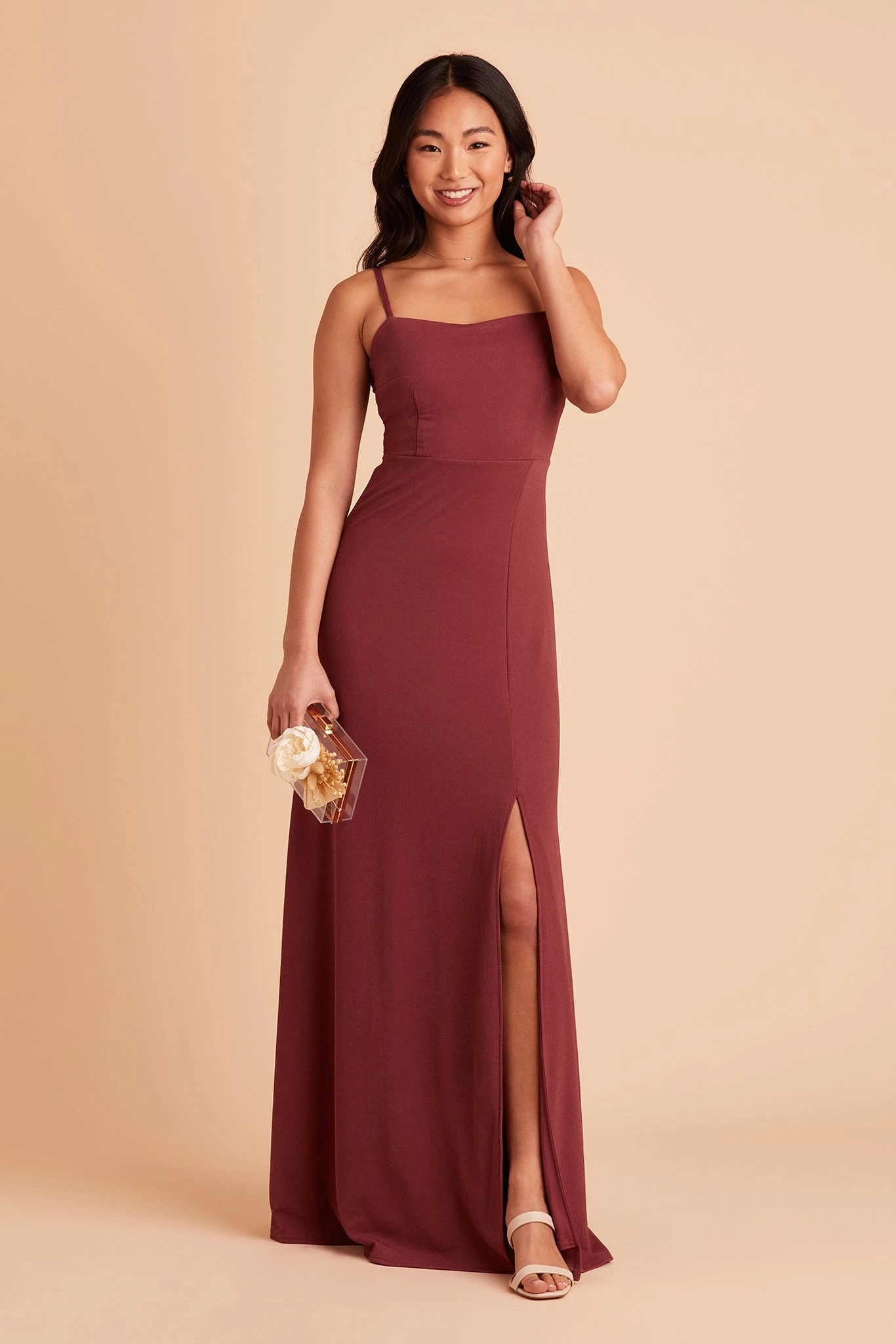 Benny Crepe Dress - Rosewood 8 Benny Crepe Dress - Rosewood - Image 6