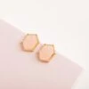 Brentwood Druzy Studs - Blush 2 Brentwood Druzy Studs - Blush -Elegance Bridal Store BIRDY GREY BRENTWOOD DRUZY STUDS GREY BLUSH GOLD 02