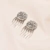 Capri Floating Crystal Hair Pins -Elegance Bridal Store BIRDY GREY CAPRI FLOATING CRYSTAL HAIR PINS SILVER 03