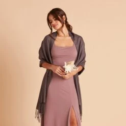 Shawl With Fringe - Dark Grey 10 Shawl With Fringe - Dark Grey -Elegance Bridal Store BIRDY GREY CASHMERE SHAWL DARK GRAY 01 2048x2048 3563c9c5 af43 4ab5 8d03 26ad0f380021