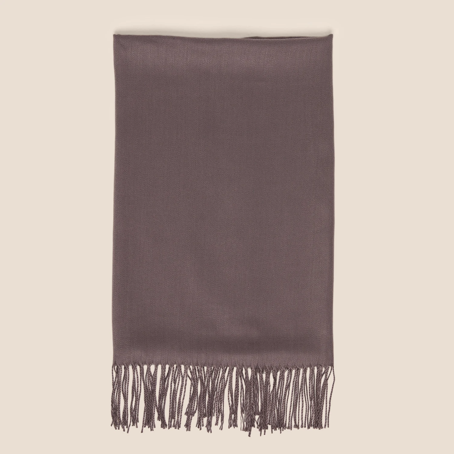 Shawl With Fringe - Dark Grey 8 Shawl With Fringe - Dark Grey - Image 7