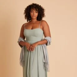 Shawl With Fringe - Light Grey -Elegance Bridal Store BIRDY GREY CASHMERE SHAWL LIGHT GRAY 01 RT CROP