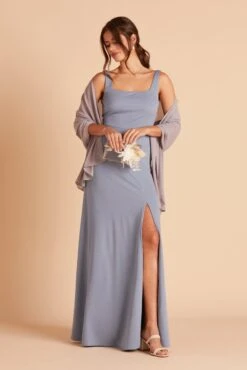 Chiffon Shawl - Gray -Elegance Bridal Store BIRDY GREY CHIFFON SHAWL GRAY 02