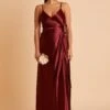 Cindy Shiny Satin Dress - Cabernet 2 Cindy Shiny Satin Dress - Cabernet -Elegance Bridal Store BIRDY GREY CINDY SATIN BRIDESMAID DRESS CABERNET 02