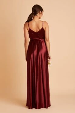 Cindy Shiny Satin Dress - Cabernet -Elegance Bridal Store BIRDY GREY CINDY SATIN BRIDESMAID DRESS CABERNET 05