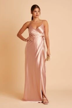 Cindy Shiny Satin Dress - Rose Gold -Elegance Bridal Store BIRDY GREY CINDY SATIN BRIDESMAID DRESS ROSE GOLD 02