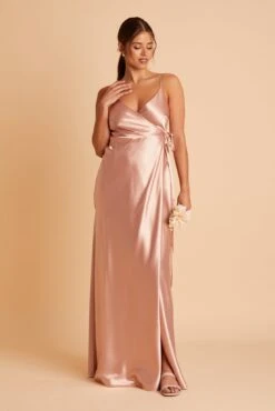 Cindy Shiny Satin Dress - Rose Gold -Elegance Bridal Store BIRDY GREY CINDY SATIN BRIDESMAID DRESS ROSE GOLD 05