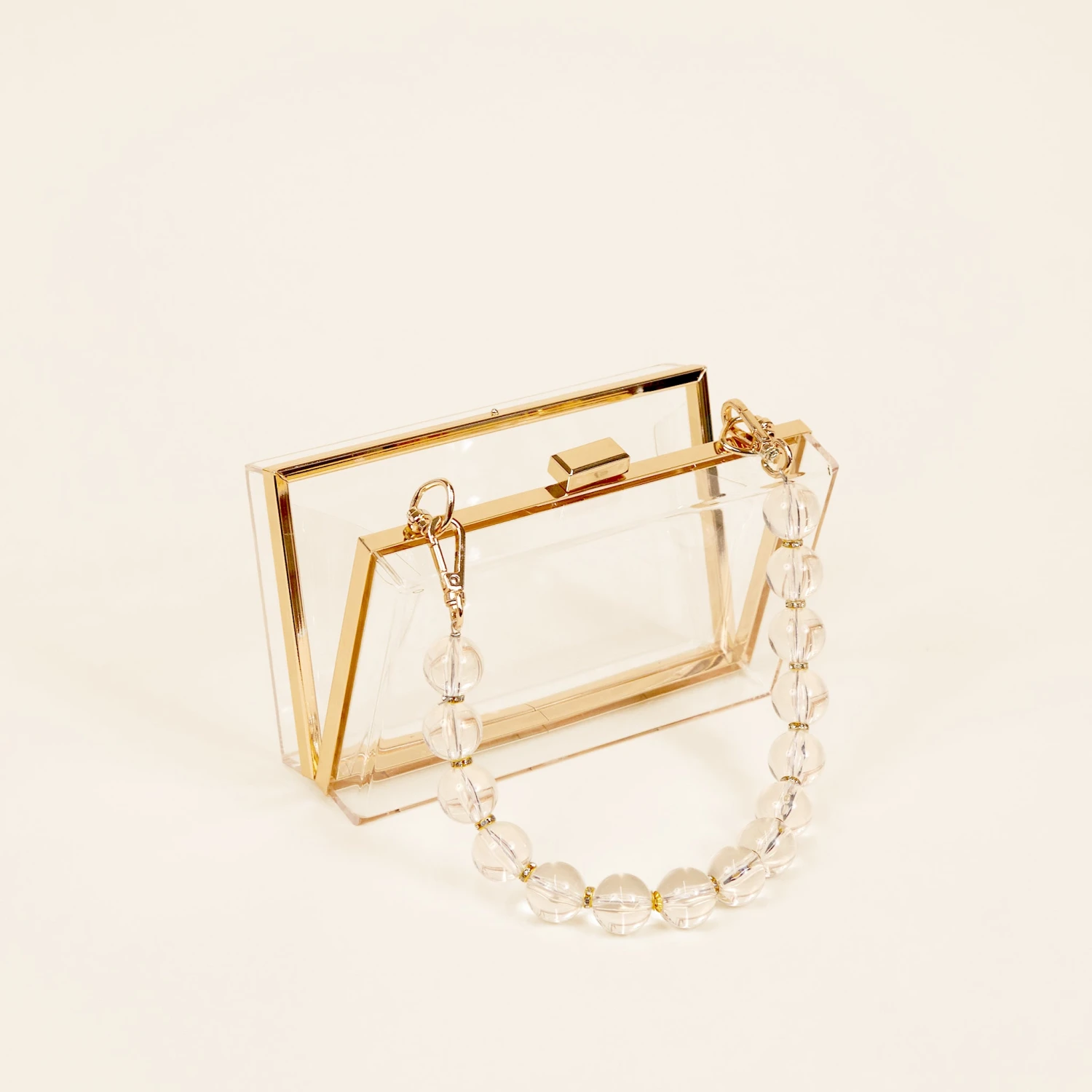 Clear Clutch With Clear Beads 4 Clear Clutch With Clear Beads - Image 2