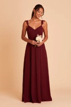 Doris Chiffon Dress - Cabernet 22 Doris Chiffon Dress - Cabernet -Elegance Bridal Store BIRDY GREY DORIS BRIDESMAID DRESS CABERNET 02