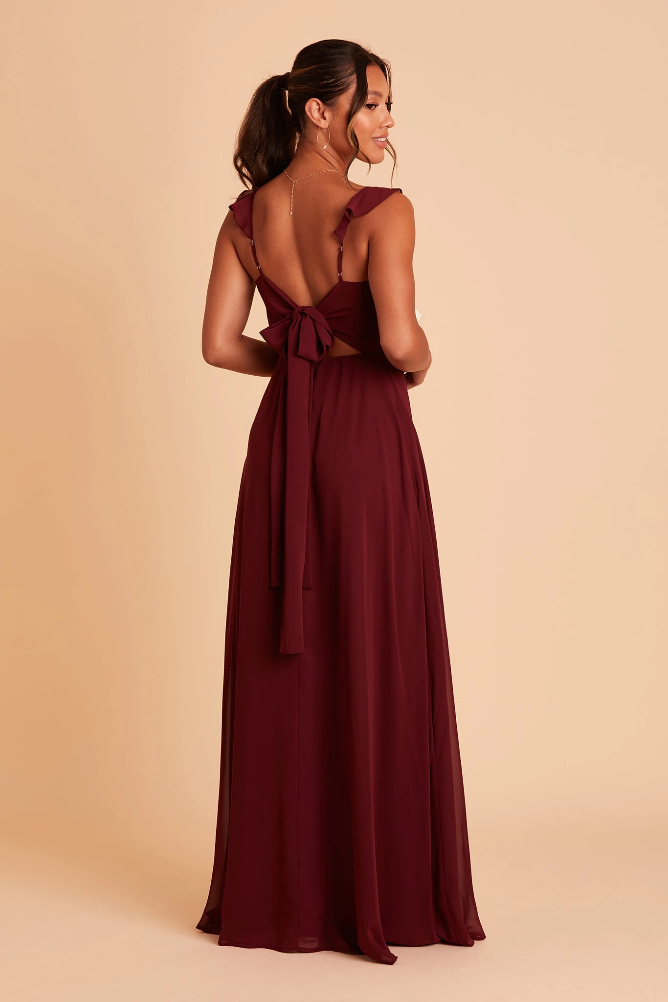 Doris Chiffon Dress - Cabernet 10 Doris Chiffon Dress - Cabernet - Image 8