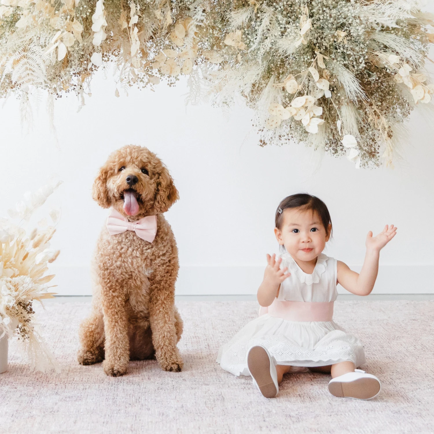 Liz Flower Girl Sash - Sheen Pale Pink 6 Liz Flower Girl Sash - Sheen Pale Pink - Image 4