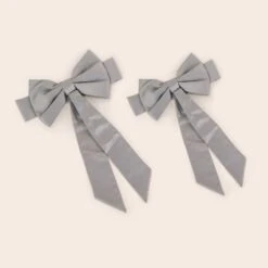 Liz Flower Girl Sash - Sheen Gray -Elegance Bridal Store BIRDY GREY ELIZABETH FLOWER GIRL SASH DOVE GRAY 02