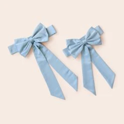Liz Flower Girl Sash - Sheen Light Blue -Elegance Bridal Store BIRDY GREY ELIZABETH FLOWER GIRL SASH DUSTY BLUE 04