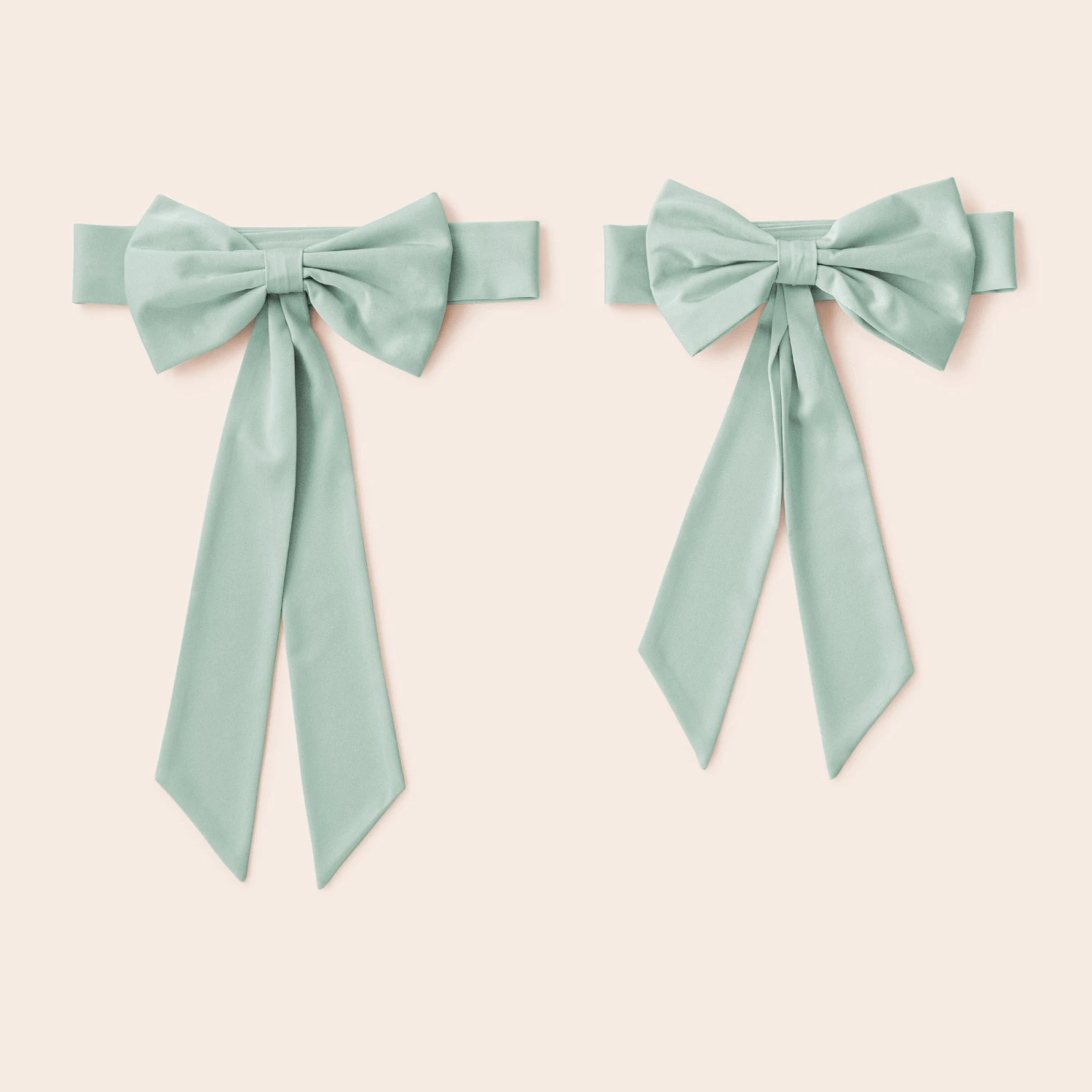 Liz Flower Girl Sash - Sheen Light Green 5 Liz Flower Girl Sash - Sheen Light Green - Image 3