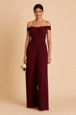 Gigi Convertible Jumpsuit - Cabernet -Elegance Bridal Store BIRDY GREY GIGI CONVERTIBLE BRIDESMAID JUMPSUIT CABERNET 06