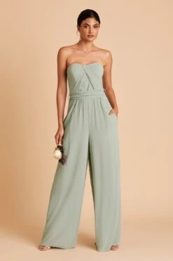 Gigi Convertible Jumpsuit - Sage -Elegance Bridal Store BIRDY GREY GIGI CONVERTIBLE BRIDESMAID JUMPSUIT SAGE 02