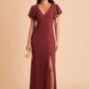 Hannah Crepe Dress - Rosewood -Elegance Bridal Store BIRDY GREY HANNAH BRIDESMAID DRESS ROSEWOOD 01