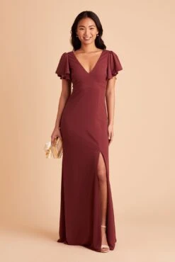 Hannah Crepe Dress - Rosewood 17 Hannah Crepe Dress - Rosewood -Elegance Bridal Store BIRDY GREY HANNAH BRIDESMAID DRESS ROSEWOOD 02