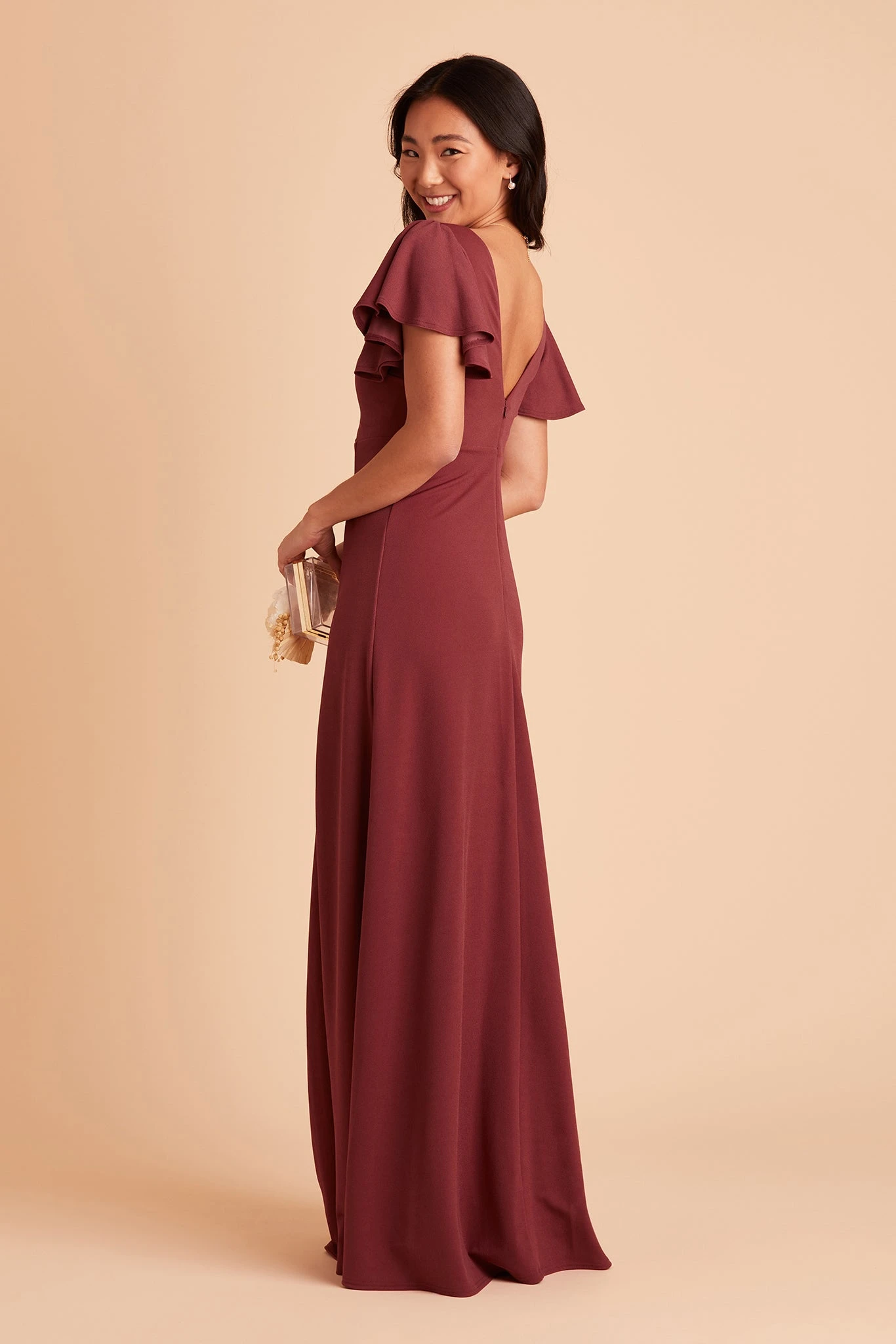 Hannah Crepe Dress - Rosewood 8 Hannah Crepe Dress - Rosewood - Image 6
