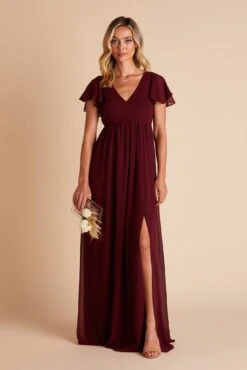 Hannah Empire Dress - Cabernet -Elegance Bridal Store BIRDY GREY HANNAH MATERNITY BRIDESMAID DRESS CABERNET 01