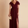 Hannah Empire Dress - Cabernet