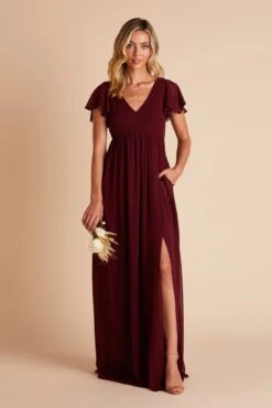 Hannah Empire Dress - Cabernet -Elegance Bridal Store BIRDY GREY HANNAH MATERNITY BRIDESMAID DRESS CABERNET 03