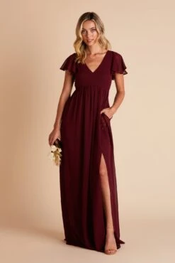 Hannah Empire Dress - Cabernet -Elegance Bridal Store BIRDY GREY HANNAH MATERNITY BRIDESMAID DRESS CABERNET 04