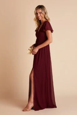 Hannah Empire Dress - Cabernet -Elegance Bridal Store BIRDY GREY HANNAH MATERNITY BRIDESMAID DRESS CABERNET 05