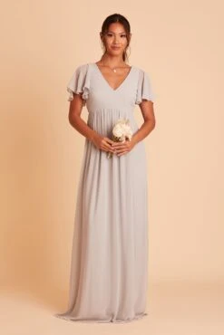 Hannah Empire Dress - Dove Gray -Elegance Bridal Store BIRDY GREY HANNAH MATERNITY BRIDESMAID DRESS DOVE GRAY 01