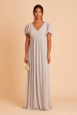 Hannah Empire Dress - Dove Gray -Elegance Bridal Store BIRDY GREY HANNAH MATERNITY BRIDESMAID DRESS DOVE GRAY 02