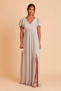 Hannah Empire Dress - Dove Gray -Elegance Bridal Store BIRDY GREY HANNAH MATERNITY BRIDESMAID DRESS DOVE GRAY 03