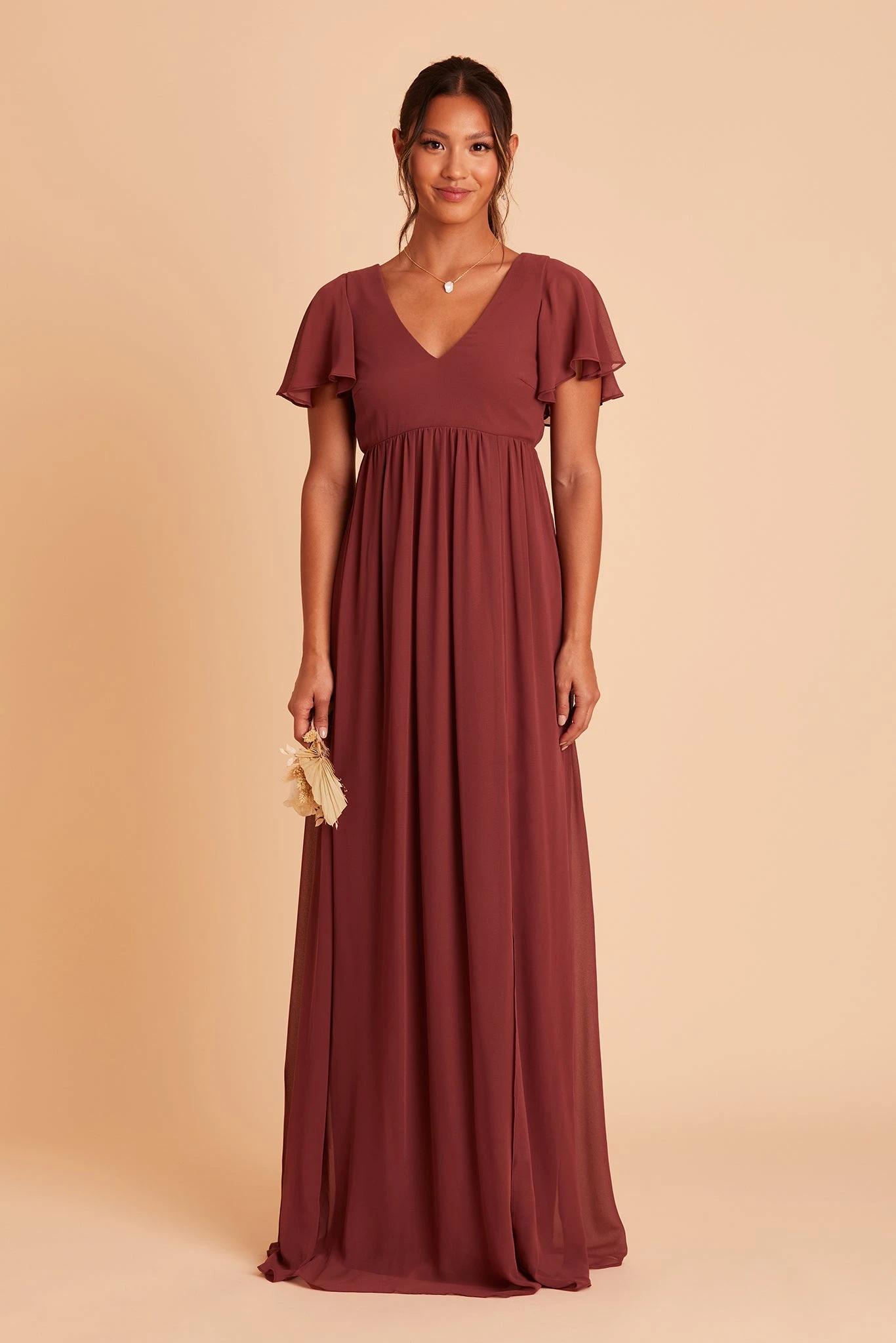 Hannah Empire Dress - Rosewood 5 Hannah Empire Dress - Rosewood - Image 3