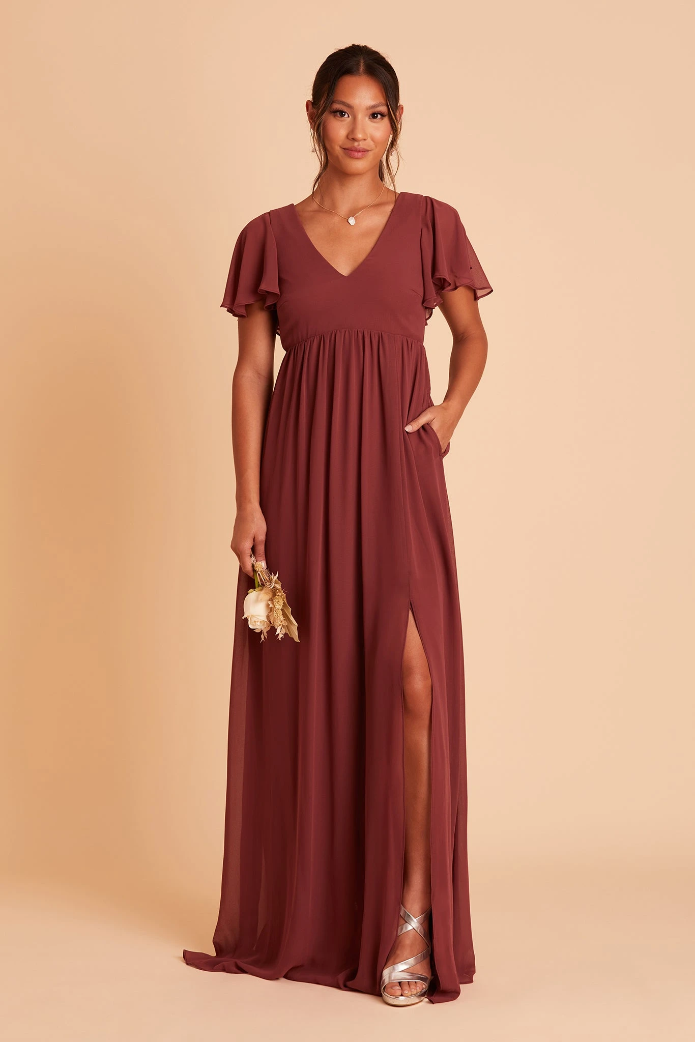 Hannah Empire Dress - Rosewood 3 Hannah Empire Dress - Rosewood