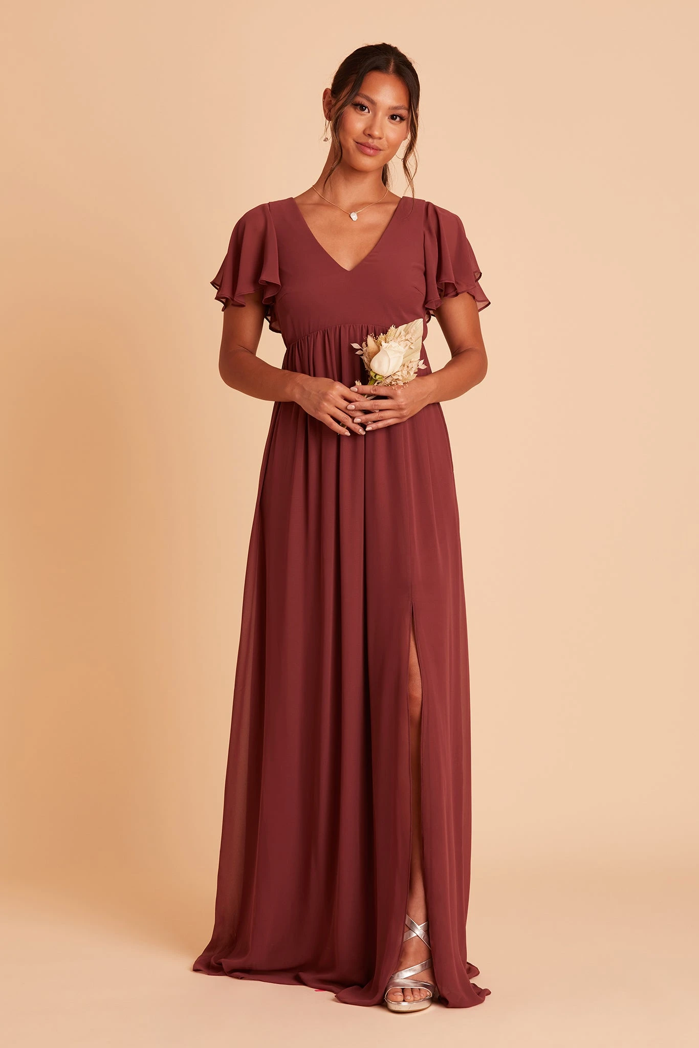 Hannah Empire Dress - Rosewood 6 Hannah Empire Dress - Rosewood - Image 4