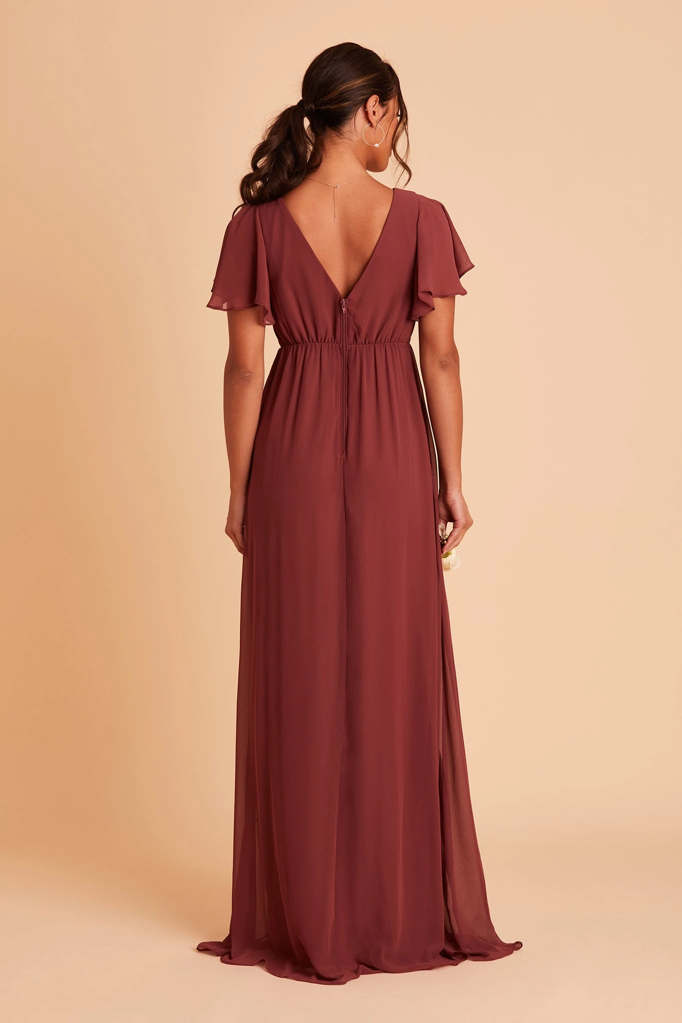 Hannah Empire Dress - Rosewood 7 Hannah Empire Dress - Rosewood - Image 5