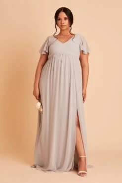Hannah Empire Dress - Dove Gray