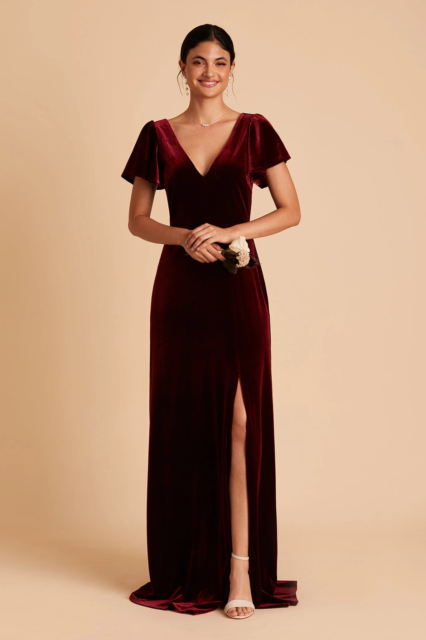 Hannah Velvet Dress - Cabernet 6 Hannah Velvet Dress - Cabernet - Image 4