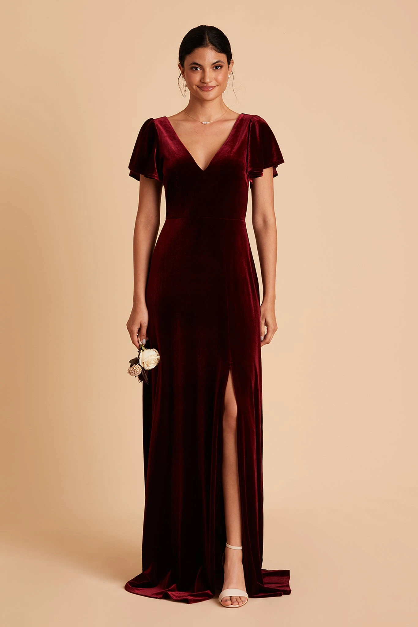 Hannah Velvet Dress - Cabernet 7 Hannah Velvet Dress - Cabernet - Image 5
