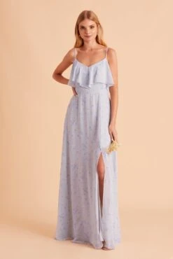 Jane Convertible Dress - Dusty Blue Floret 22 Jane Convertible Dress - Dusty Blue Floret -Elegance Bridal Store BIRDY GREY JANE CONVERTIBLE BRIDESMAID DRESS DUSTY BLUE FLORET 02