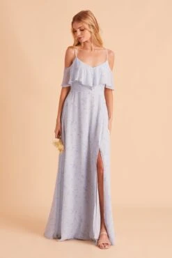Jane Convertible Dress - Dusty Blue Floret 21 Jane Convertible Dress - Dusty Blue Floret -Elegance Bridal Store BIRDY GREY JANE CONVERTIBLE BRIDESMAID DRESS DUSTY BLUE FLORET 06