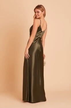Jay Shiny Satin Dress - Olive 27 Jay Shiny Satin Dress - Olive -Elegance Bridal Store BIRDY GREY JAY BRIDESMAID DRESS OLIVE 08