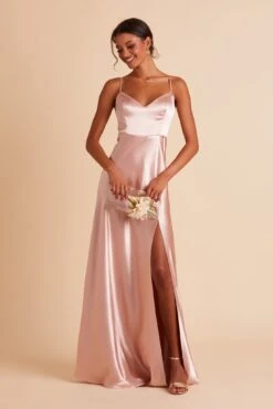Jay Shiny Satin Dress - Rose Gold 21 Jay Shiny Satin Dress - Rose Gold -Elegance Bridal Store BIRDY GREY JAY BRIDESMAID DRESS ROSE GOLD 03