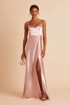 Jay Shiny Satin Dress - Rose Gold 22 Jay Shiny Satin Dress - Rose Gold -Elegance Bridal Store BIRDY GREY JAY BRIDESMAID DRESS ROSE GOLD 04