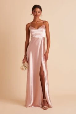 Jay Shiny Satin Dress - Rose Gold 23 Jay Shiny Satin Dress - Rose Gold -Elegance Bridal Store BIRDY GREY JAY BRIDESMAID DRESS ROSE GOLD 05