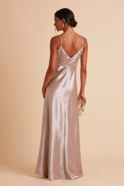 Jay Shiny Satin Dress - Taupe -Elegance Bridal Store BIRDY GREY JAY BRIDESMAID DRESS TAUPE 06