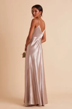Jay Shiny Satin Dress - Taupe -Elegance Bridal Store BIRDY GREY JAY BRIDESMAID DRESS TAUPE 07