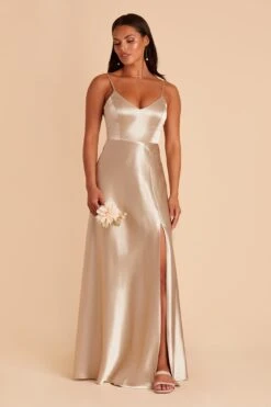 Jay Shiny Satin Dress - Neutral Champagne 19 Jay Shiny Satin Dress - Neutral Champagne -Elegance Bridal Store BIRDY GREY JAY SATIN BRIDESMAID DRESS NEUTRAL CHAMPAGNE 02